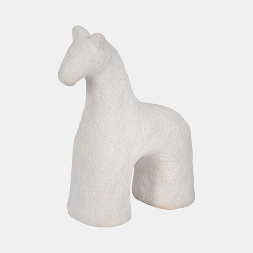 20482-01#6" Textured Horse, White