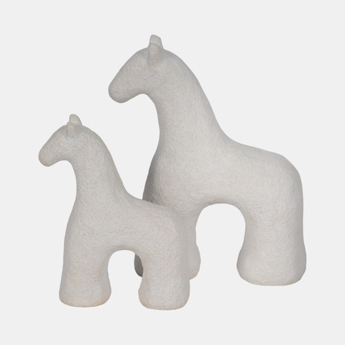 20482-01#6" Textured Horse, White