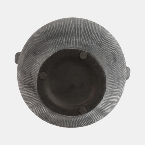 20493-02#12" Weathered Jug With Handles, Black