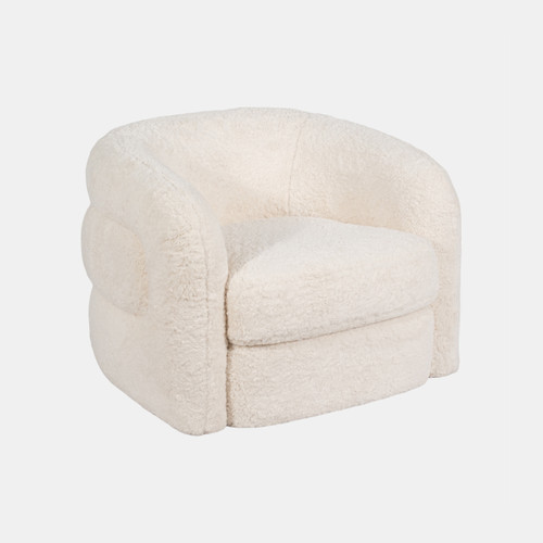20550#Roundback Accent Chair, Ivory