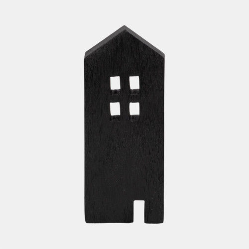 20563-01#8" Wood House Decor, Black