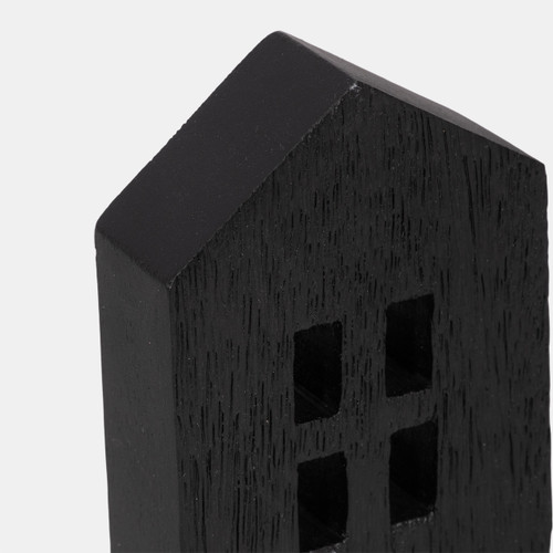 20563-01#8" Wood House Decor, Black