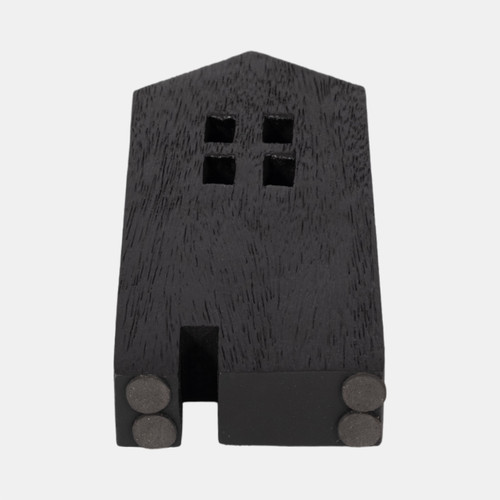 20563-01#8" Wood House Decor, Black