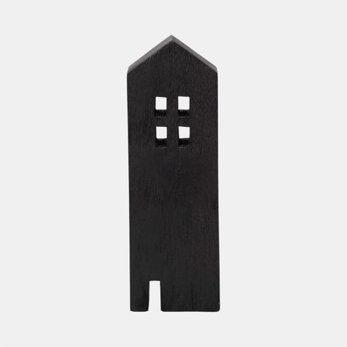 20563-03#12" Wood House Decor, Black