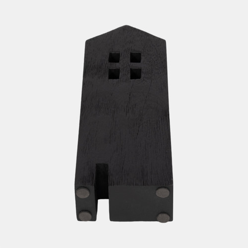 20563-03#12" Wood House Decor, Black