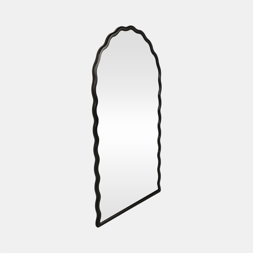 20572-02#31x59" Wavy Leaner Mirror, Black