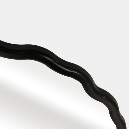 20572-02#31x59" Wavy Leaner Mirror, Black