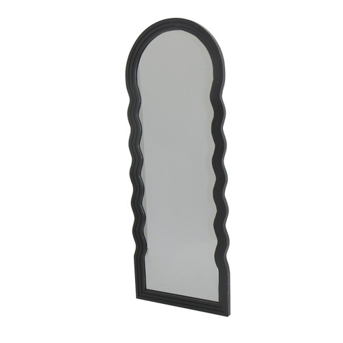 20598-02#24x64 Layered Curvy Leaner Mirror, Black