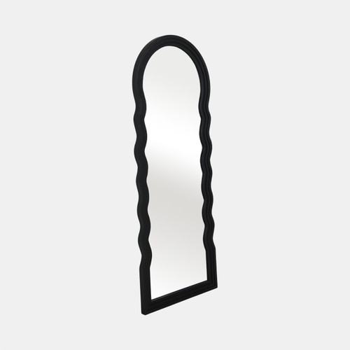 20598-02#24x64 Layered Curvy Leaner Mirror, Black