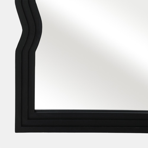 20598-02#24x64 Layered Curvy Leaner Mirror, Black