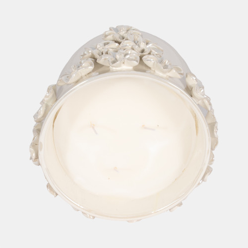 80353-02#7" 46 Oz Juniper Applique Candle, Iridescent