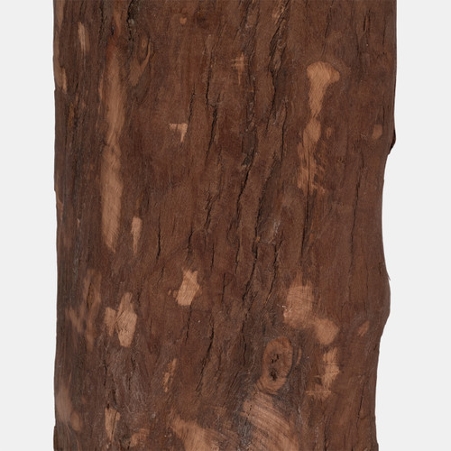 20653-02#21" Reclaimed Wood Bottle Object, Brown