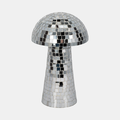 20662-02#10" Mosaic Mushroom, Silver