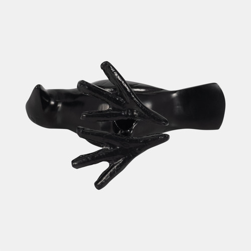 20683#6" Crow Taper Candle Holder, Black