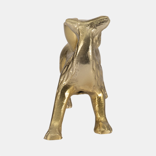 20684#8" Fox Taper Candle Holder, Gold