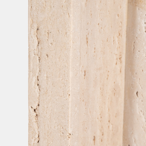 20690#18" Travertine Rectangular Tray, Tan