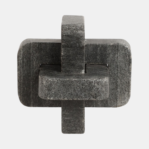 20694#5" Black Marble Knot, Black