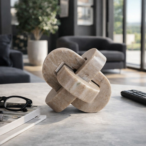 20695#5" Onyx Marble Rounded Knot, Tan