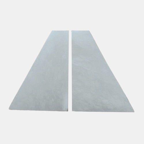 20707#S/2 5" Alabaster Triangular Bookends, White
