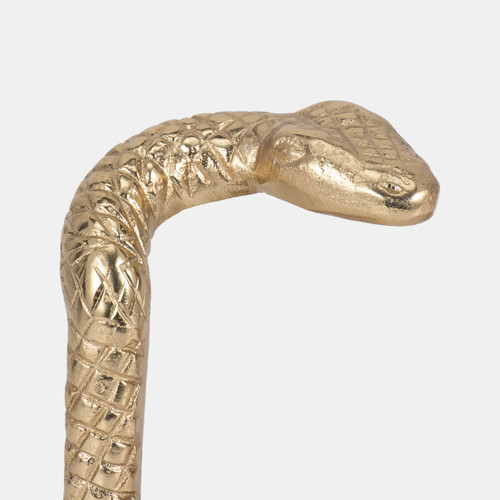 20723#S/2 7" Snake Bookends, Gold