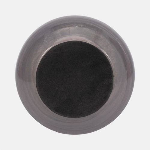 20730-01#12" 2-tone Glass Vase, Grey Multi