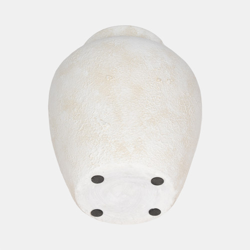 20749#11" Textured Terracotta Vase, Ivory