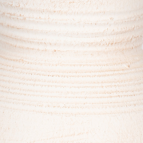 20754-01#Terracotta, 15" Vase With Ring At Neck, Ivory