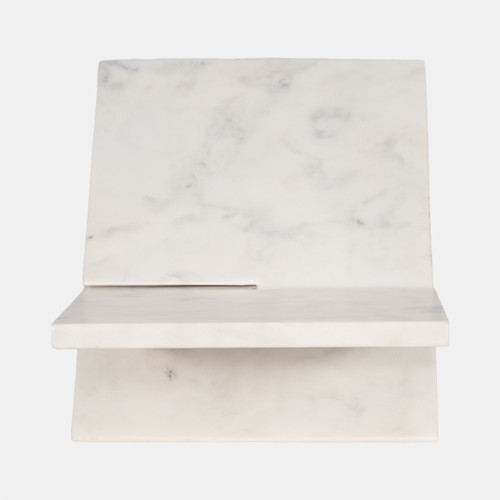 20781-01#18" Marble Bookstand, White, Kd