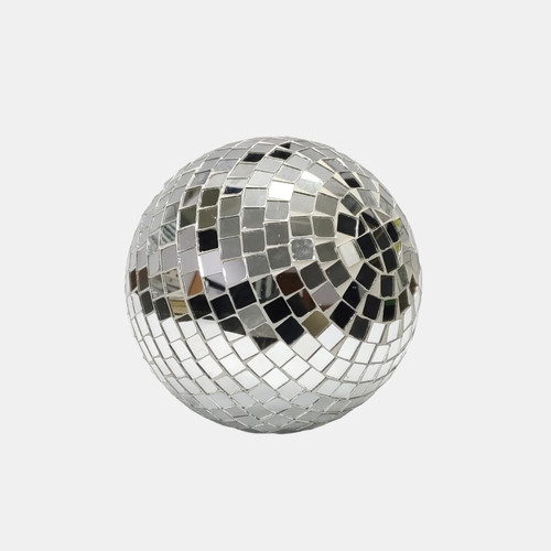 20799#7" Mosaic Disco Orb, Silver