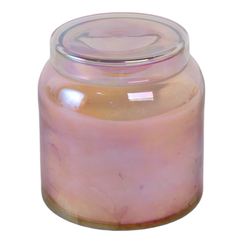 80379#4" 21 Oz Jasmine Luster Lidded Candle, Pink