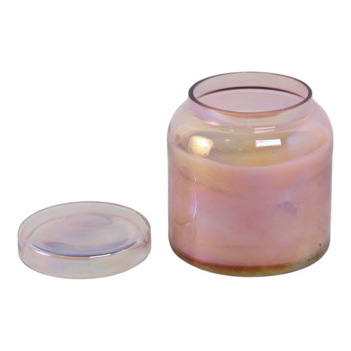 80379#4" 21 Oz Jasmine Luster Lidded Candle, Pink