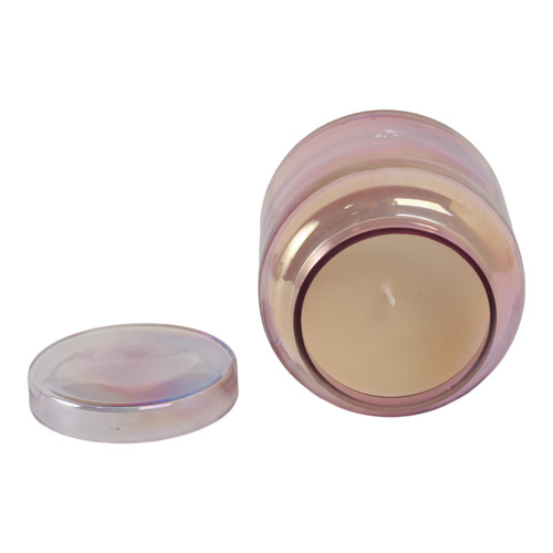 80379#4" 21 Oz Jasmine Luster Lidded Candle, Pink