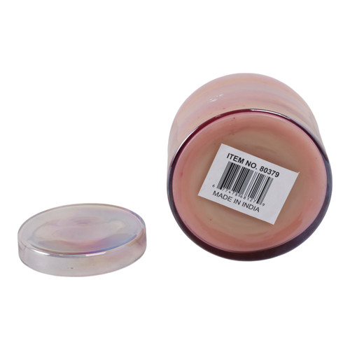80379#4" 21 Oz Jasmine Luster Lidded Candle, Pink