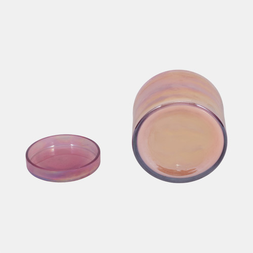 80379#4" 21 Oz Jasmine Luster Lidded Candle, Pink