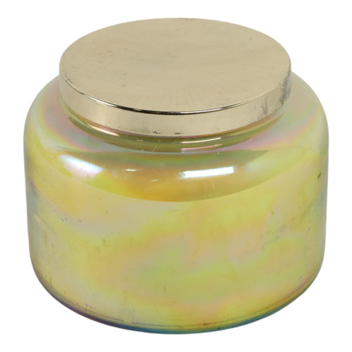 80380-01#5" 23 Oz Verbena Luster Lidded Candle, Green/go