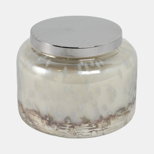 80380-04#5" 23 Oz Lavender Speckle Lidded Candle, Lt Blue/s