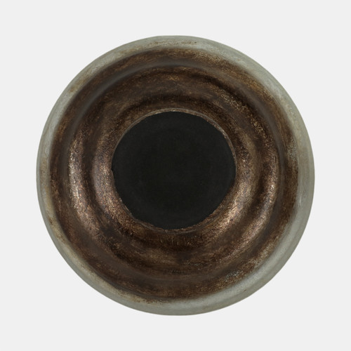 20737-03#9" Glass Pedestal Bowl Ombre Finish, Multi