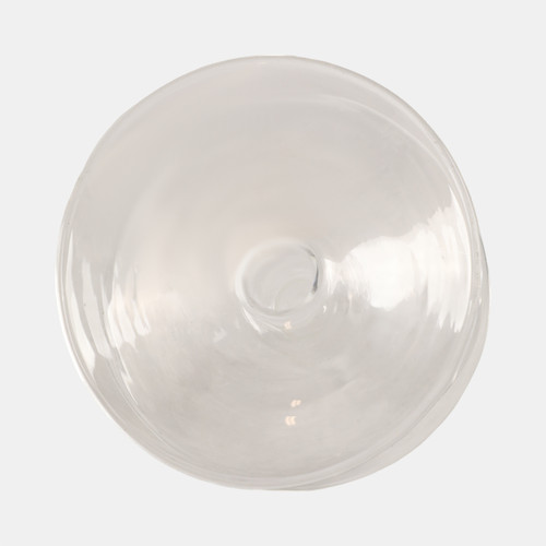 20118-13#5" Vintage Glass Taper Candle Holder, Clear