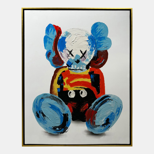 70409#47x59, Hand Painted Colorful Clown, Multi