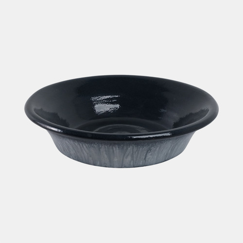 21177#18" Tapered Bowl Reactive Finish, Blue