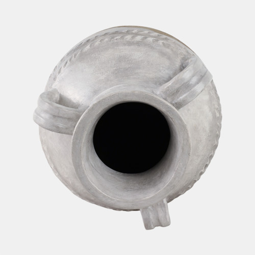 19008-07#Terracotta, 12" Triple Handle Jug, Reactive Glaze