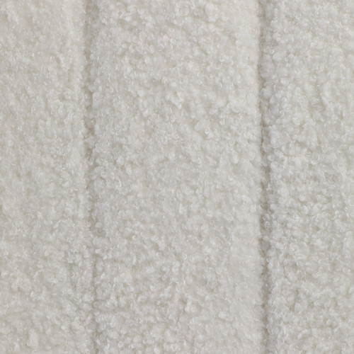 21348-01#16x16" Ridged Square Boucle Ottoman, White