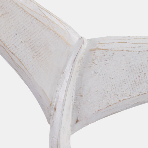 21372-01#32" Wood Whale Tail Decor, Wht