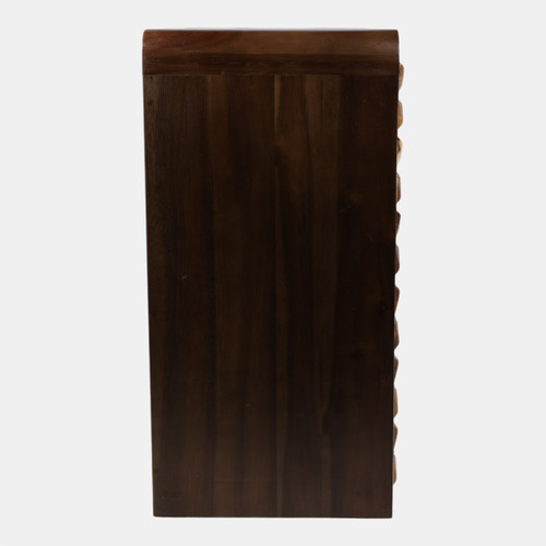 21393#33" Teakwood Geo Detail 2-door Cabinet, Natural