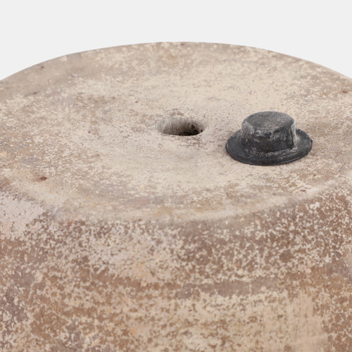 21426-02#S/3 9/12/15" Terracotta Ribbed Pots, Antique White