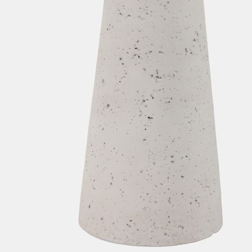 21469-03#12x5" Taper & Pillar Holder, White