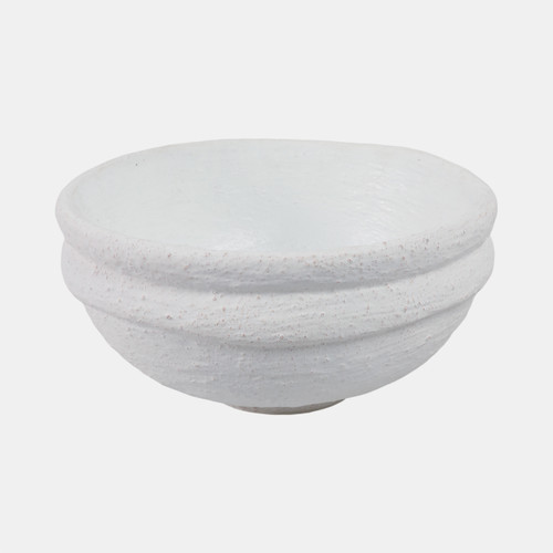 21470-02#12x12" Textured Bowl, White