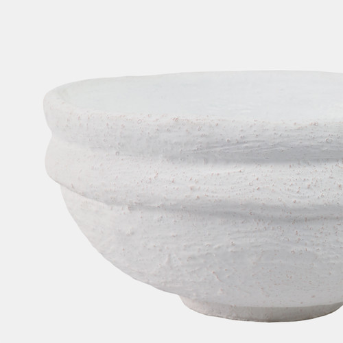 21470-02#12x12" Textured Bowl, White