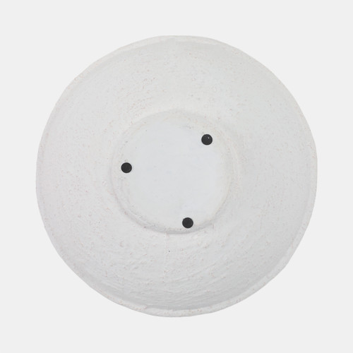 21470-02#12x12" Textured Bowl, White
