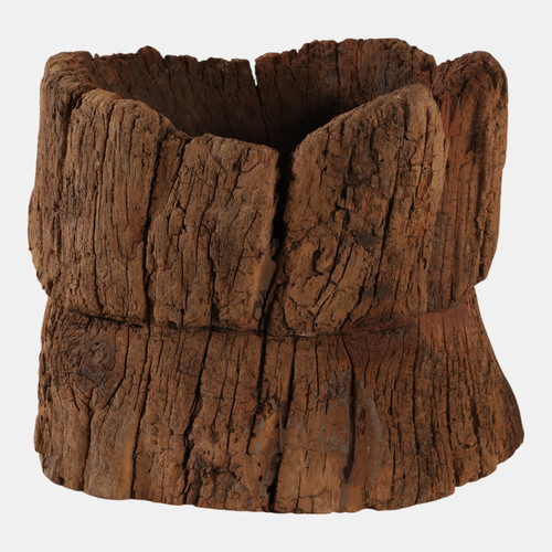 21495#14x14" Reclaimed Wood Bowl, Natural
